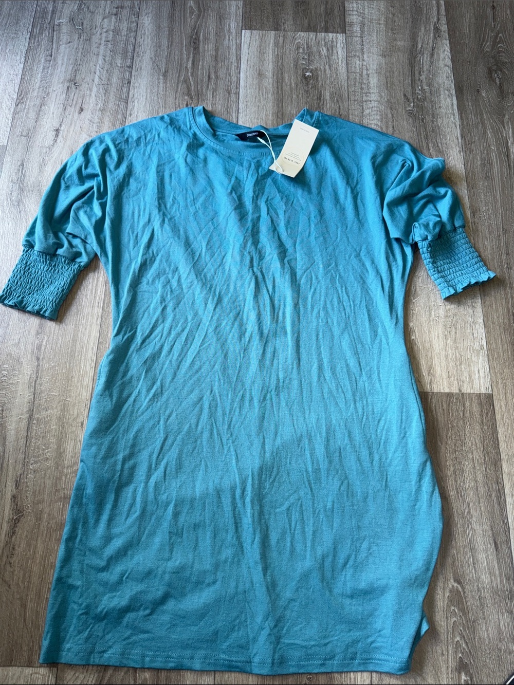 Women’s  Teal Short-Sleeve Crewneck dress